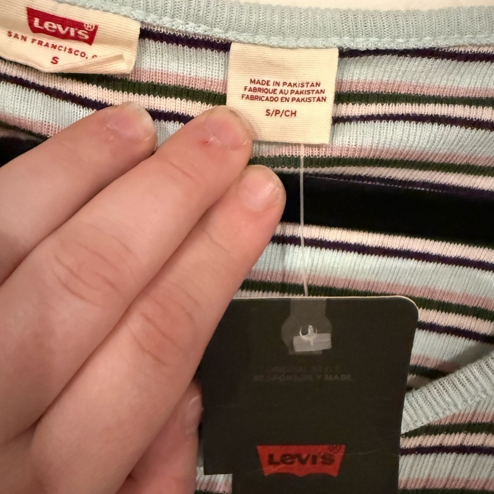 Levi's Women's Multicolor Striped Button Down Shirt - Picture 4 of 5